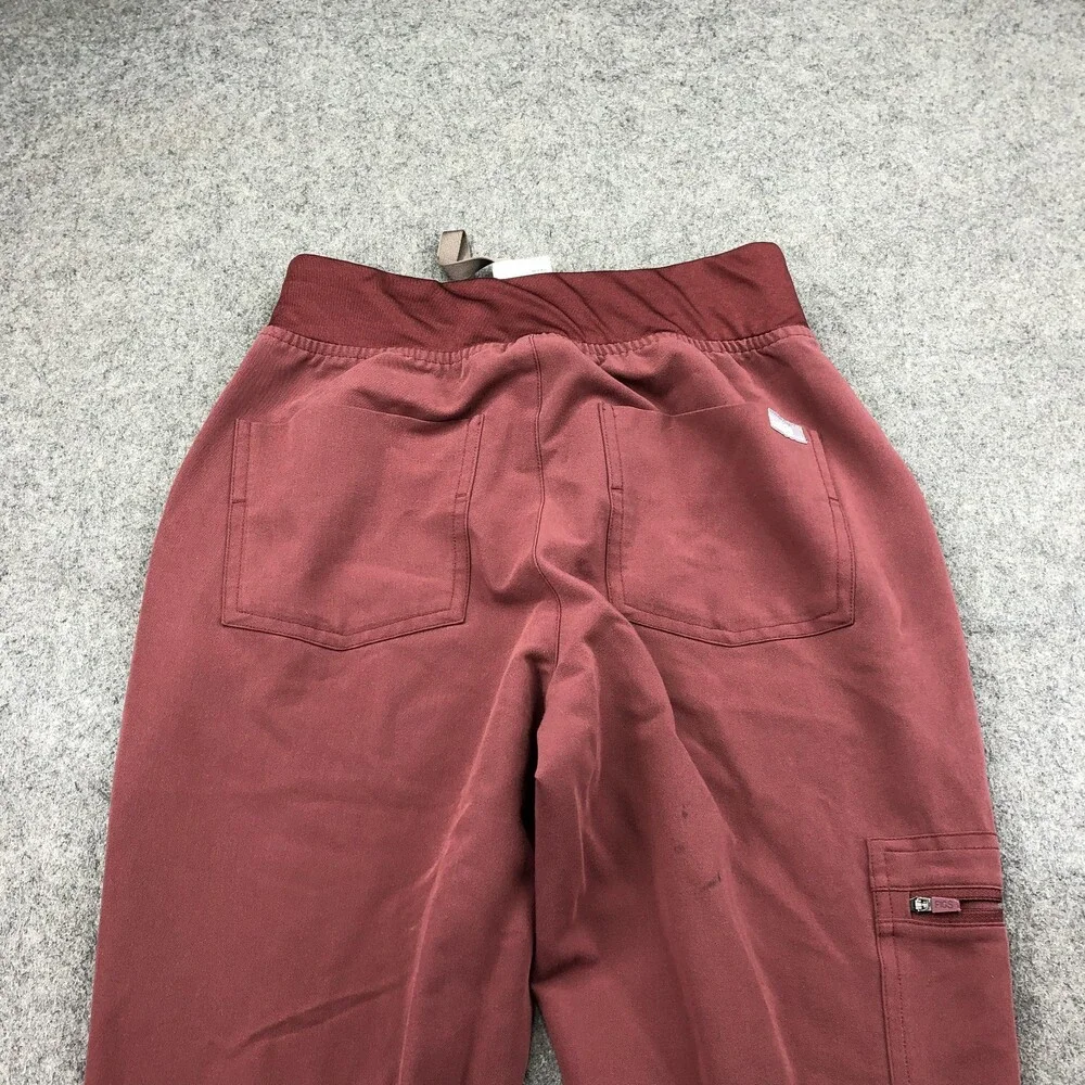 FIGS Scrub Jogger Pants Womens XS Petite Red Technical Collection Cargo Medical